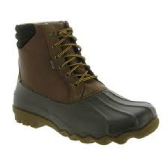 NWT SPERRY TOPSIDER MENS AVENUE WATERPROOF INSULATED TAN/BROWN DUCK BOOTS 7.5 - Picture 1 of 5